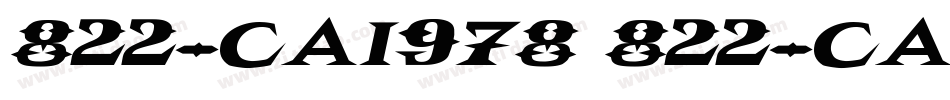 822-CAI978 822-CAI9字体转换